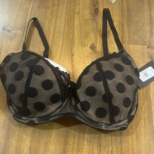 Frederick’s of Hollywood Salma Bra black 32F 32 F nwt New with tags